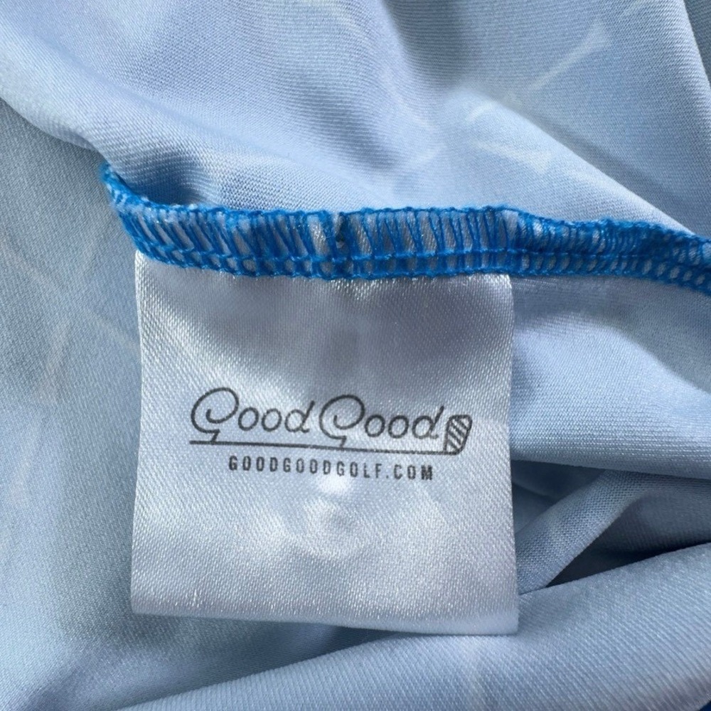 Good Good Golf Mens Blue Argyle Golf Tee Performance Polo Shirt Large - Picture 9 of 10